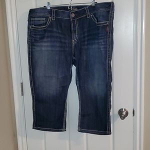 Silver Jean Capri plus size 24